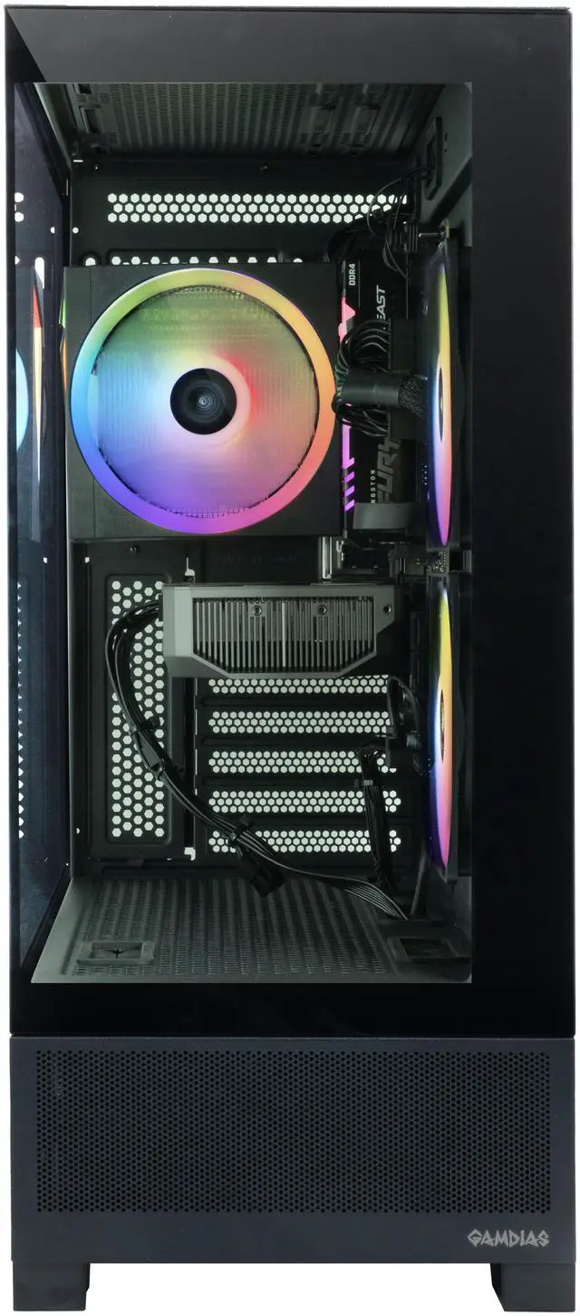 Alt view image 3 of 6 - ZOTAC MEK AI-Enhanced Gaming PC Desktop Computer - NVIDIA GeForce RTX 5050, AMD Ryzen 5 5500 4.2GHz, 16GB DDR4 RGB, 1TB NVME M.2 SSD, 650W 80+ GOLD PSU, WiFi 6E, Windows 11 Home
