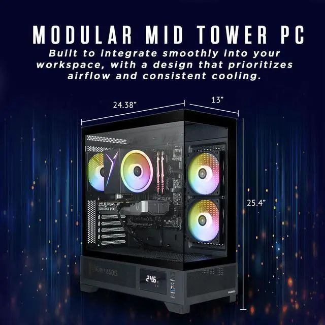 Alt view image 5 of 6 - ZOTAC MEK AI-Enhanced Gaming PC Desktop Computer - NVIDIA GeForce RTX 5050, AMD Ryzen 5 5500 4.2GHz, 16GB DDR4 RGB, 1TB NVME M.2 SSD, 650W 80+ GOLD PSU, WiFi 6E, Windows 11 Home