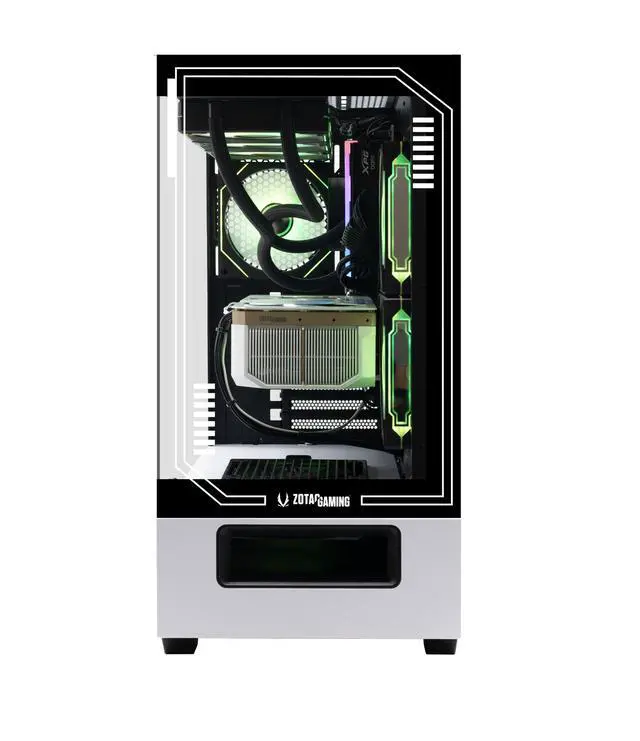 Alt view image 4 of 10 - ZOTAC GAMING MEK AI-Enhanced Gaming PC Desktop Computer - NVIDIA GeForce RTX 5090, AMD Ryzen 7 9800X3D Up to 5.2GHz, 32GB DDR5 RGB, 2TB NVME M.2 SSD, 1200W 80+ GOLD PSU, WiFi+BT, Windows 11
