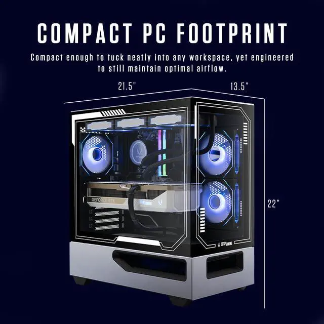 Alt view image 10 of 10 - ZOTAC GAMING MEK AI-Enhanced Gaming PC Desktop Computer - NVIDIA GeForce RTX 5090, AMD Ryzen 7 9800X3D Up to 5.2GHz, 32GB DDR5 RGB, 2TB NVME M.2 SSD, 1200W 80+ GOLD PSU, WiFi+BT, Windows 11