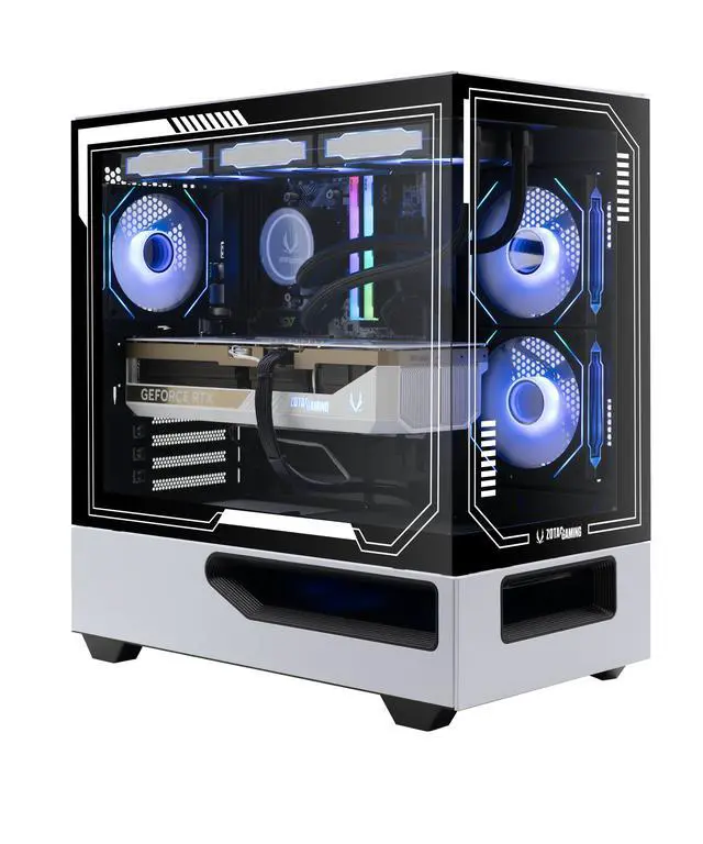 Alt view image 3 of 10 - ZOTAC GAMING MEK AI-Enhanced Gaming PC Desktop Computer - NVIDIA GeForce RTX 5090, AMD Ryzen 7 9800X3D Up to 5.2GHz, 32GB DDR5 RGB, 2TB NVME M.2 SSD, 1200W 80+ GOLD PSU, WiFi+BT, Windows 11