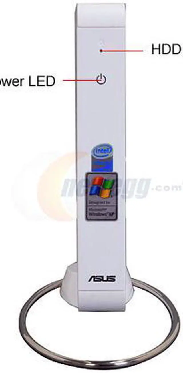 Alt view image 3 of 12 - ASUS Desktop PC Eee Box EBXB202-WHT-X0023 Intel Atom N270 1GB DDR2 80GB HDD Intel GMA 950 Windows XP Home