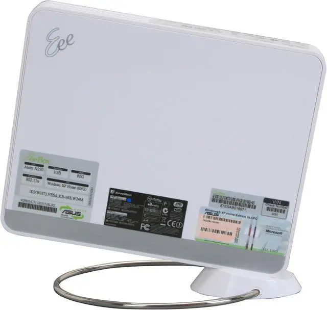 Alt view image 8 of 12 - ASUS Desktop PC Eee Box EBXB202-WHT-X0023 Intel Atom N270 1GB DDR2 80GB HDD Intel GMA 950 Windows XP Home