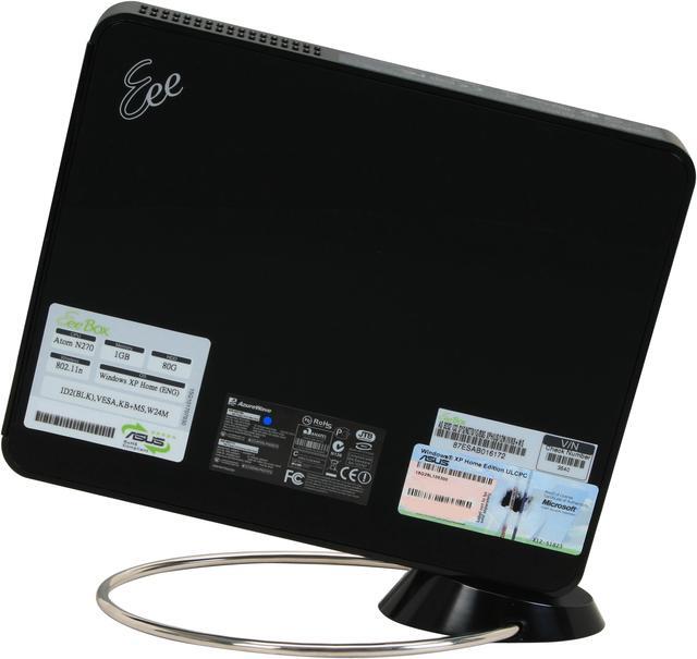 Alt view image 8 of 14 - ASUS Desktop PC Eee Box EBXB202-BLK-X0023 Intel Atom N270 1GB DDR2 80GB HDD Intel GMA 950 Windows XP Home