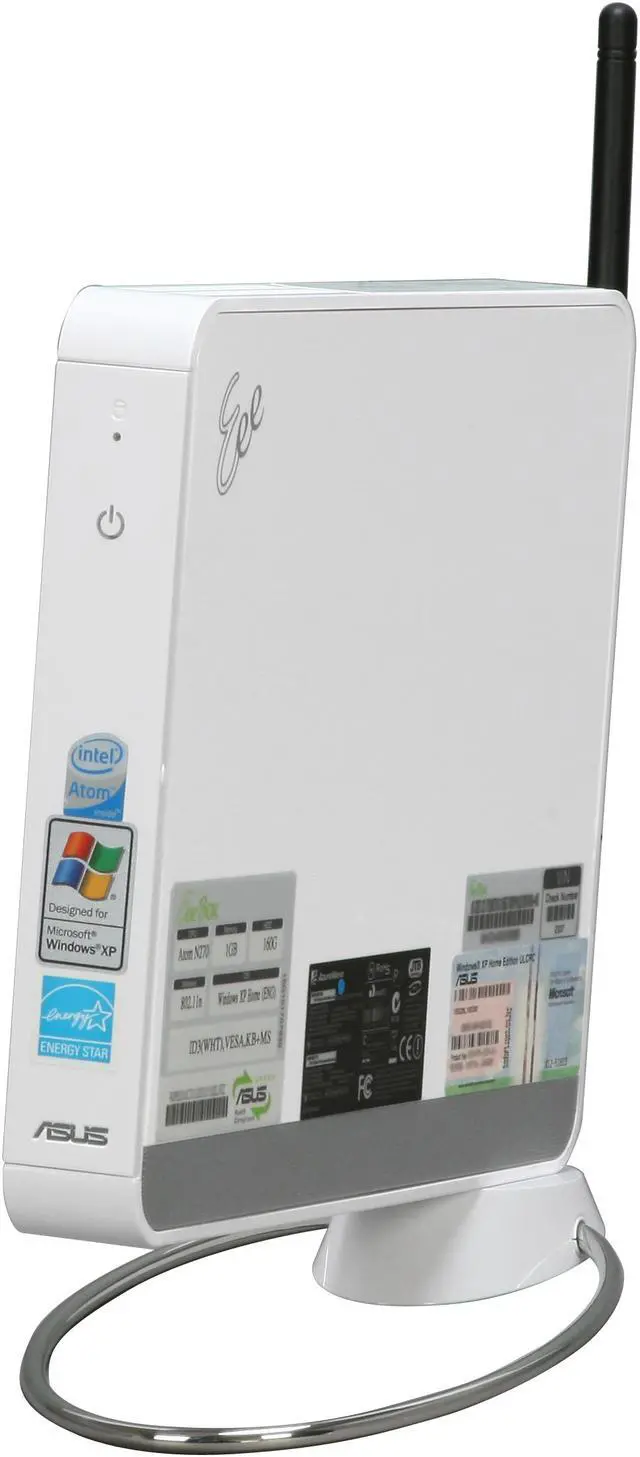 Alt view image 4 of 15 - ASUS Desktop PC Eee Box EBXB202-WHT-X0081 Intel Atom N270 1GB DDR2 160GB HDD Intel GMA 950 Windows XP Home