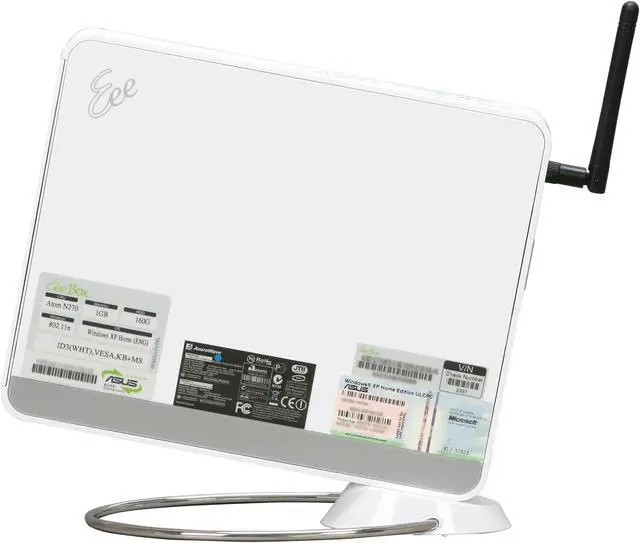 Alt view image 10 of 15 - ASUS Desktop PC Eee Box EBXB202-WHT-X0081 Intel Atom N270 1GB DDR2 160GB HDD Intel GMA 950 Windows XP Home