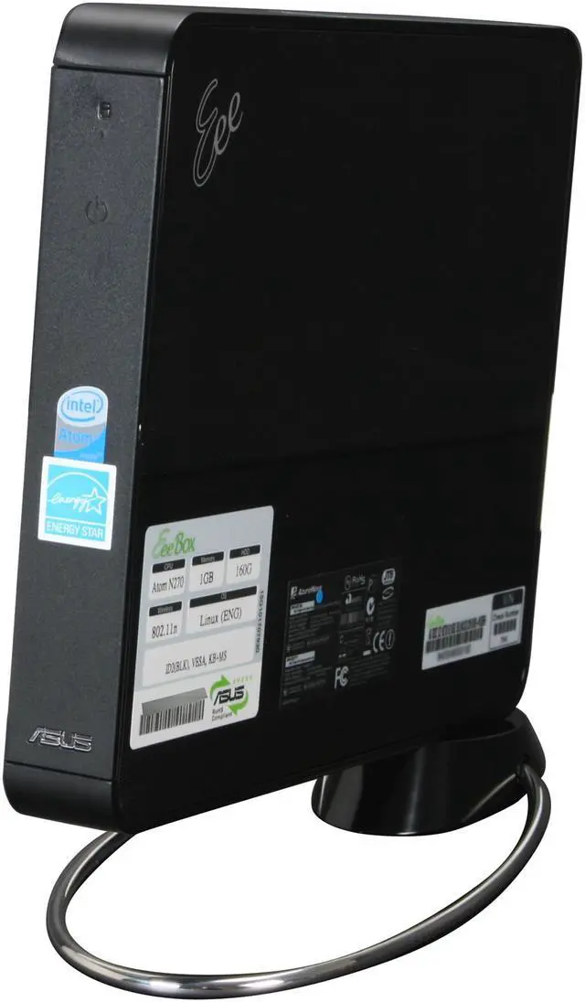 Alt view image 4 of 7 - ASUS Desktop PC Eee Box EBXB202-BLK-E0035 Intel Atom N270 1GB DDR2 160GB HDD Intel GMA 950 Linux