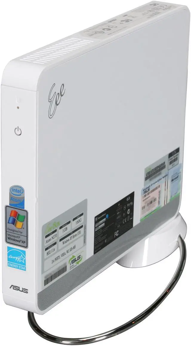 Alt view image 3 of 6 - ASUS Desktop PC Eee Box EB1006-W-111-5002 Intel Atom N270 1GB DDR2 160GB HDD ATI Radeon HD 4530 Windows XP Home