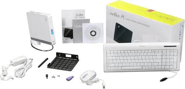 Alt view image 6 of 6 - ASUS Nettop Eee Box EBXB202-WHT-L0039 Intel Atom N270 1GB DDR2 160GB HDD Intel GMA 950 Linux