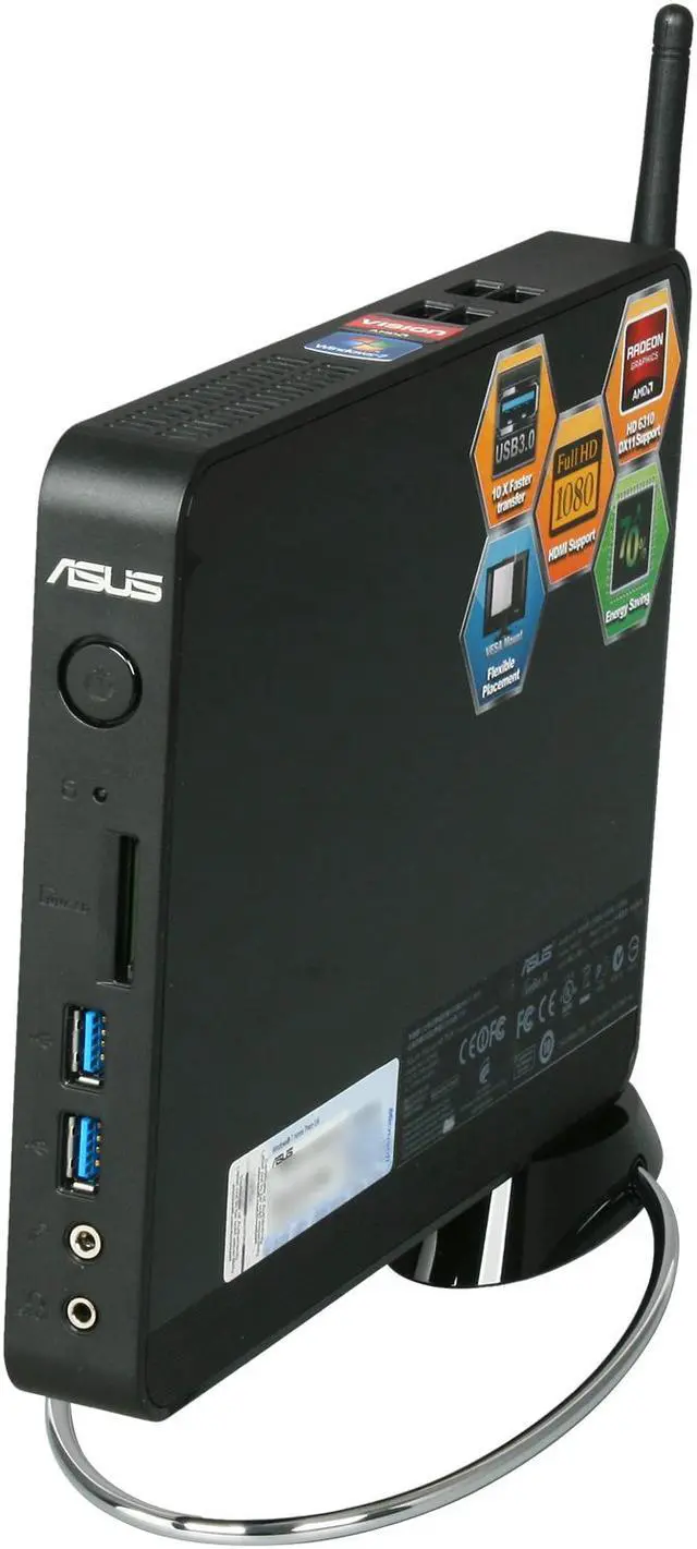 Alt view image 3 of 7 - ASUS Nettop Eee Box EB1021-B010E AMD E-350 2GB DDR3 320GB HDD AMD Radeon HD 6310 Windows 7 Home Premium 64-bit
