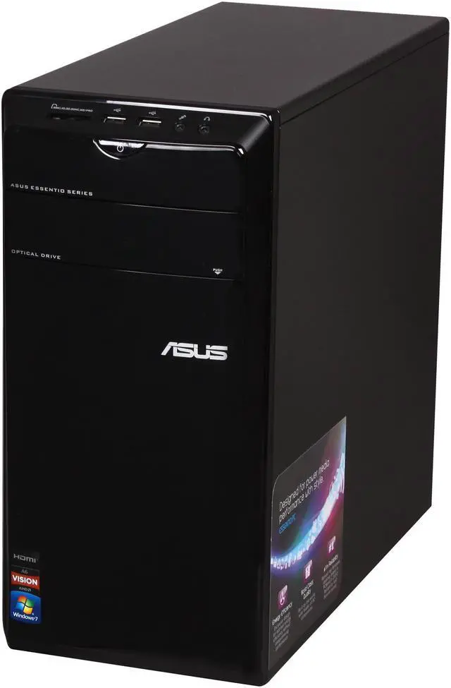 Alt view image 3 of 7 - ASUS Desktop PC CM1740-US-2AF AMD A6-3620 4GB DDR3 1TB HDD AMD Radeon HD 6530D Windows 7 Home Premium 64-Bit