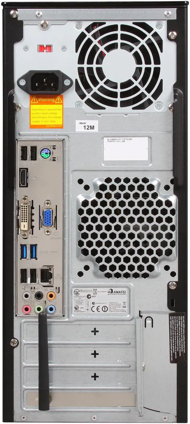 Alt view image 6 of 7 - ASUS Desktop PC CM6870-US-3AB Intel Core i7-3770 16GB DDR3 2TB HDD Intel HD Graphics 4000 Windows 7 Home Premium 64-Bit