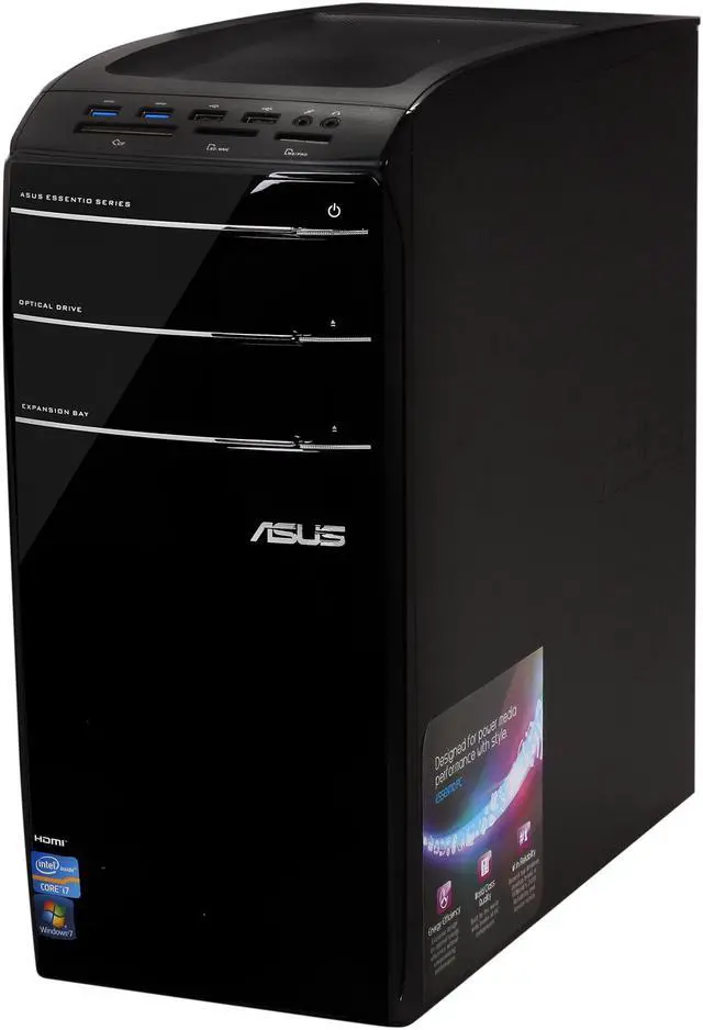 Alt view image 3 of 7 - ASUS Desktop PC CM6870-US-3AC Intel Core i7-3770 8GB DDR3 2TB HDD Nvidia Geforce GT 545 3GB DDR3 Windows 7 Home Premium 64-Bit