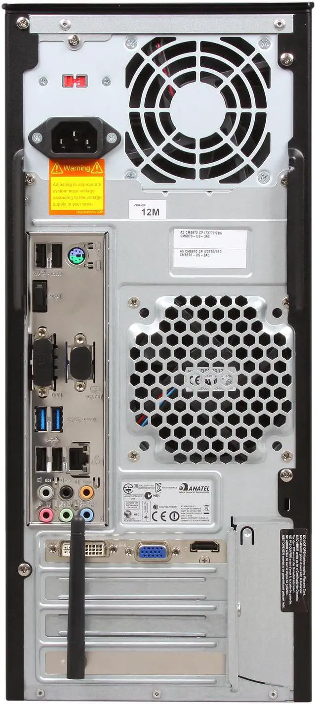 Alt view image 6 of 7 - ASUS Desktop PC CM6870-US-3AC Intel Core i7-3770 8GB DDR3 2TB HDD Nvidia Geforce GT 545 3GB DDR3 Windows 7 Home Premium 64-Bit