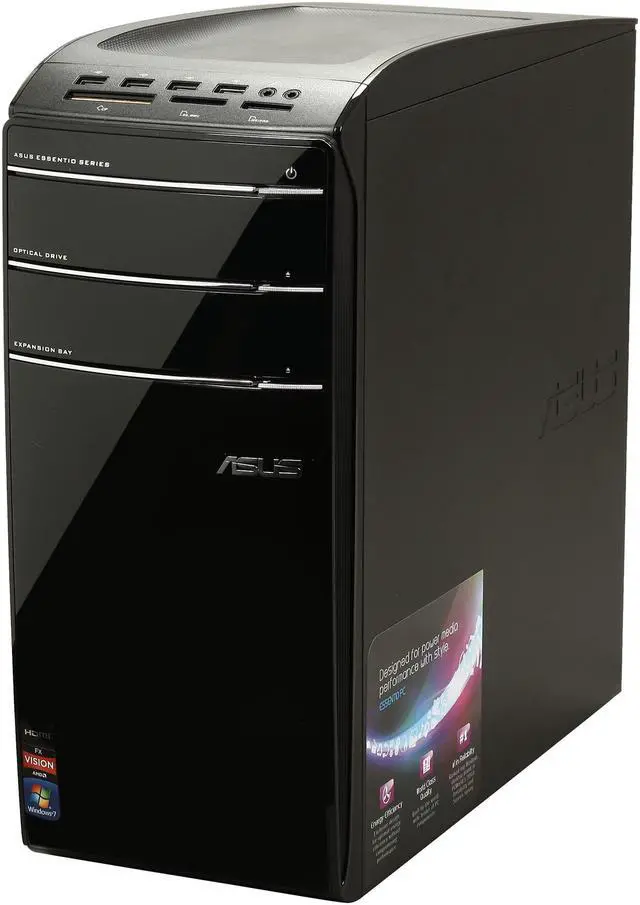Alt view image 3 of 9 - ASUS Desktop PC CM1831-US-3AD AMD FX-Series FX-8120 8GB DDR3 2TB HDD ATI Radeon 3000 IGP Windows 7 Home Premium 64-Bit