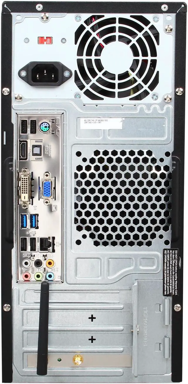 Alt view image 7 of 8 - ASUS Desktop PC CM1740-US-2AC AMD A6-3600 4GB 1TB HDD AMD Radeon HD 6530D Windows 7 Home Premium