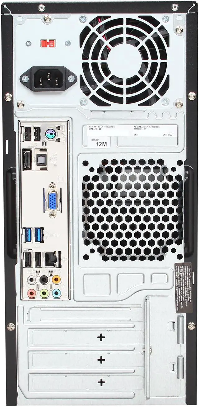 Alt view image 6 of 7 - ASUS Desktop PC Essentio CM6730-06 Intel Core i5-2320 6GB DDR3 1TB HDD Intel HD Graphics 2000 Windows 7 Home Premium 64-Bit