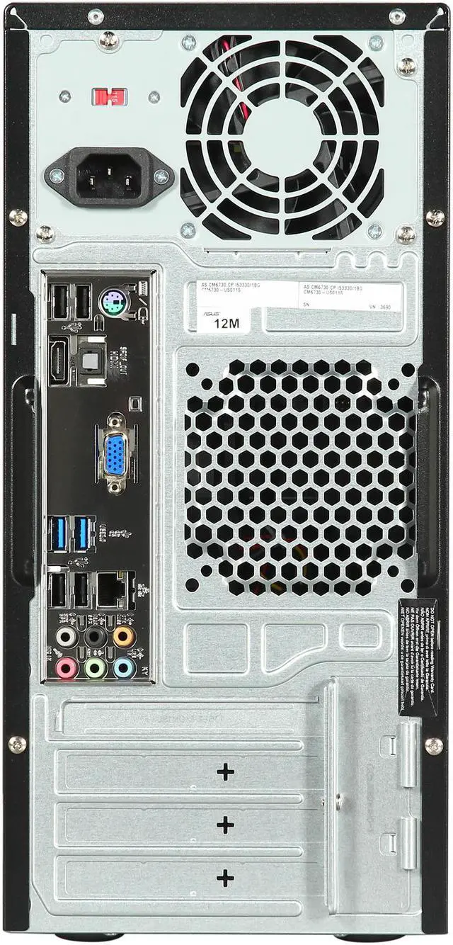 Alt view image 4 of 5 - ASUS Desktop PC CM6730-US011S Intel Core i5-3350P 8GB DDR3 1TB HDD Intel HD Graphics Windows 8