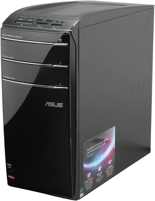 Alt view image 3 of 7 - ASUS Desktop PC CM1855-US004S AMD FX-Series FX-4300 8GB DDR3 1TB HDD AMD Radeon HD 7670 2GB GDDR3 Windows 8