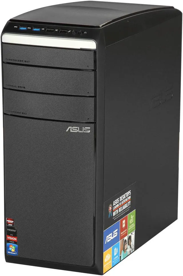 Alt view image 3 of 6 - ASUS Desktop PC M51BC-US002O (90PD00C1-M00130) AMD FX-Series FX-8300 8GB DDR3 1TB HDD AMD Radeon HD 8760 Windows 7 Home Premium