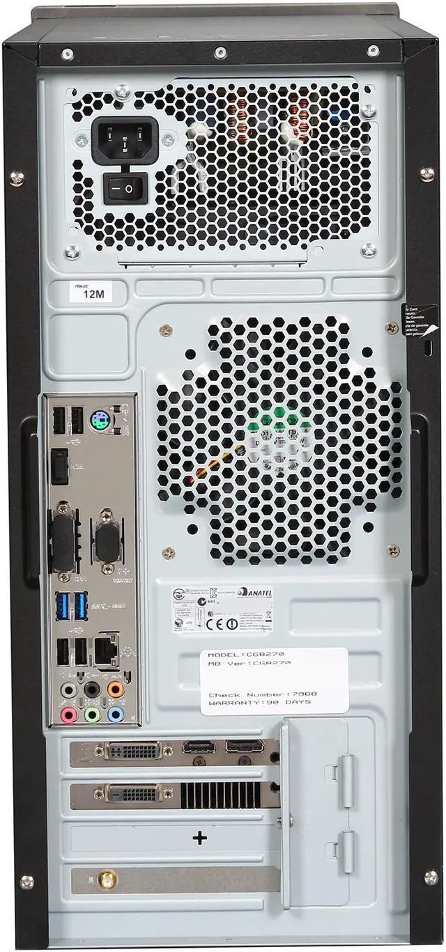 Alt view image 7 of 8 - ASUS CG8270 Desktop PC with Intel Core i7-3770 3.40Ghz Quad Core CPU, 16GB DDR3 RAM, 3TB HDD, RADEON HD 7770 GPU, Blu-Ray Combo Drive, UEFI BIOS , HDMI Out, USB 3.0, Sata 6.0Gb/s, Windows 8 64 Bit