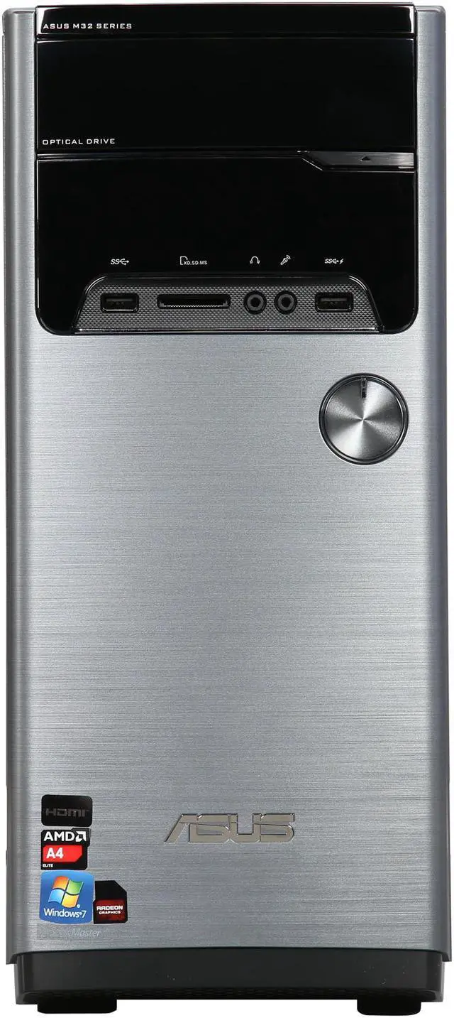 Alt view image 2 of 6 - ASUS Desktop PC M32BF-US004O AMD A4-5300 4GB DDR3 1TB HDD AMD Radeon HD 7480D Windows 7 Home Premium