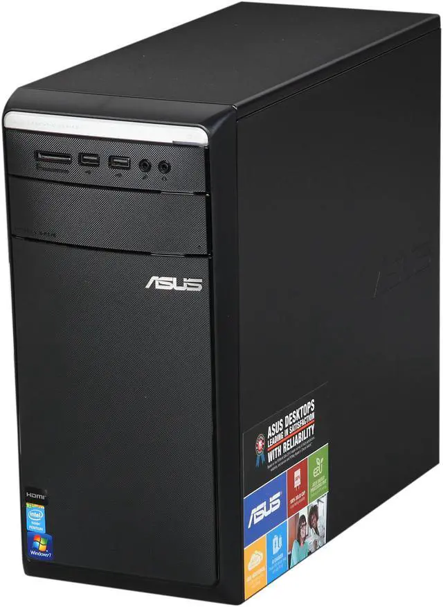 Alt view image 3 of 6 - ASUS Desktop PC M11AD-US012O Intel Pentium G3240 4GB DDR3 1TB HDD Intel HD Graphics Windows 7 Home Premium