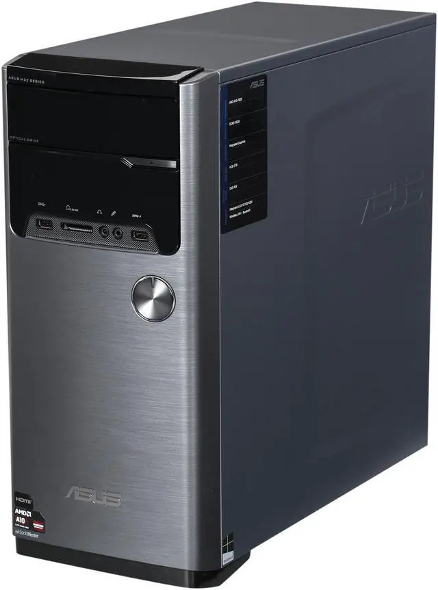 Alt view image 3 of 6 - ASUS Desktop PC M32BF-US011S A10-Series APU A10-7800 (3.50 GHz) 16 GB DDR3 3 TB HDD AMD Radeon R7 Windows 8.1 64-Bit