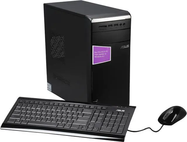 Main image of ASUS B Grade Desktop PC M11BB-US011S-B AMD A4-6300 4GB DDR3 1TB HDD AMD Radeon HD 8370D Windows 8