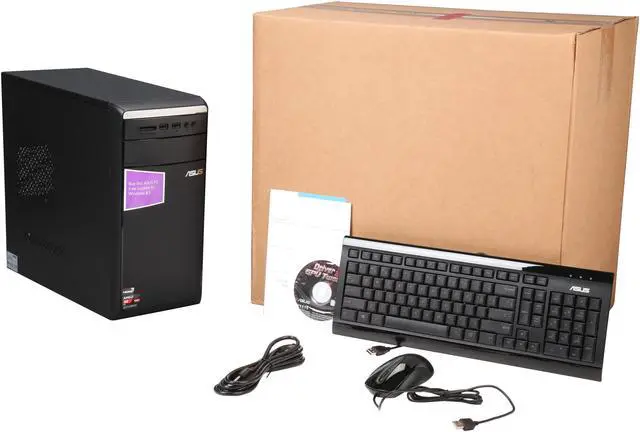 Alt view image 6 of 6 - ASUS B Grade Desktop PC M11BB-US011S-B AMD A4-6300 4GB DDR3 1TB HDD AMD Radeon HD 8370D Windows 8