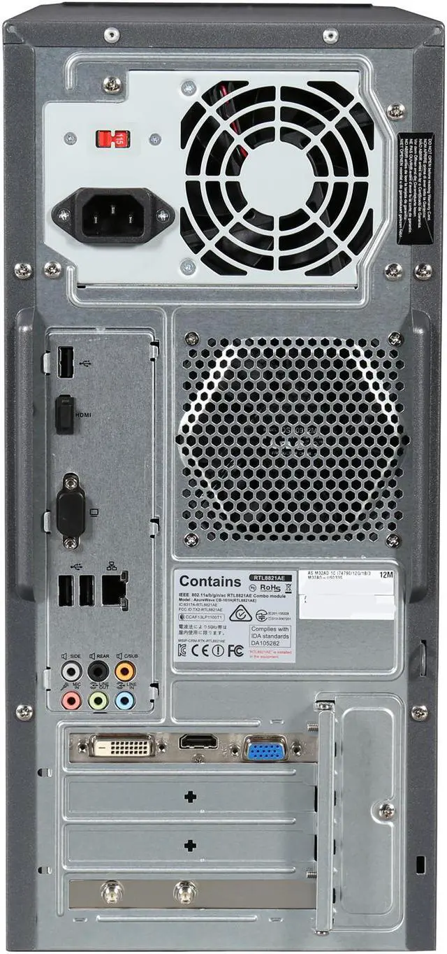 Alt view image 5 of 6 - ASUS Desktop PC M32AD-US033S Intel Core i7 4790 (3.6 GHz) 12 GB DDR3 1 TB HDD AMD Radeon R7 240 2 GB Windows 8.1 64-Bit