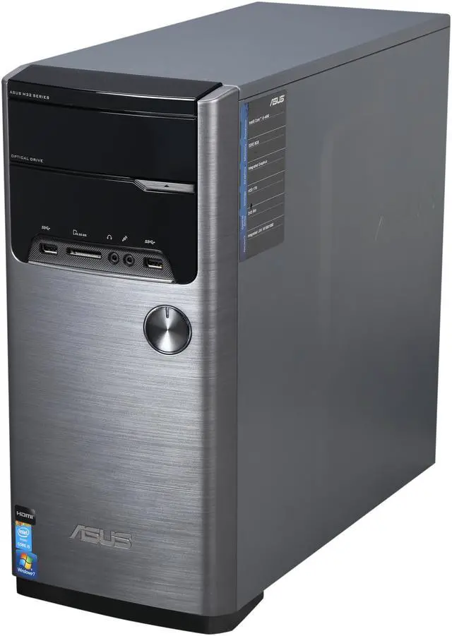 Alt view image 3 of 6 - ASUS Desktop PC M32AD-US009O Intel Core i5-4460 8GB DDR3 1TB HDD Intel HD Graphics 4600 Windows 7 Home Premium 64-Bit