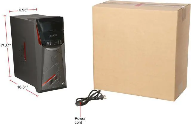 Alt view image 6 of 6 - ASUS Desktop Computer G11CD-US51 Intel Core i5-6400 8GB DDR4 1TB HDD NVIDIA GeForce GTX 970 Windows 10 Home