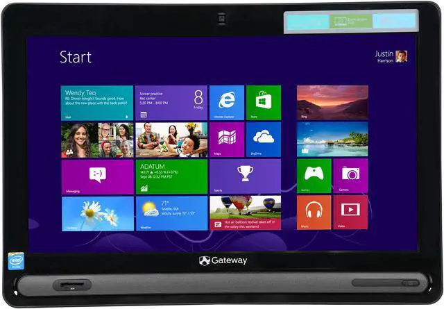 Alt view image 2 of 7 - Gateway ZX4665-UW30 19” All in One Desktop PC with Intel Celeron 1017U 1.60Ghz, 4GB RAM, 500GB HDD, 8X DVD+/-R/RW SuperMulti Drive, Windows 8.1