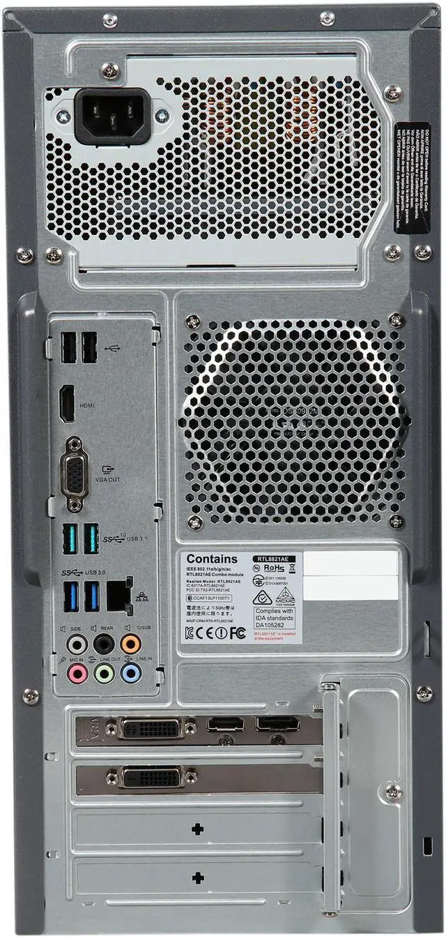 Alt view image 5 of 6 - ASUS Desktop Computer M32CD-US014T Intel Core i7 6700 (3.4 GHz) 16 GB DDR3 2 TB HDD AMD Radeon R9 370 2 GB Windows 10 Home 64-Bit
