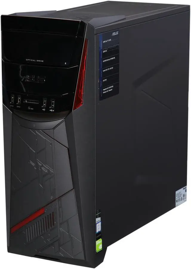 Alt view image 3 of 7 - ASUS Desktop Computer G11 Series G11CD-US008T Intel Core i7 6700 (3.4 GHz) 8 GB DDR4 1 TB HDD 8 GB SSD NVIDIA GeForce GTX 960 2 GB Windows 10 Home 64-Bit