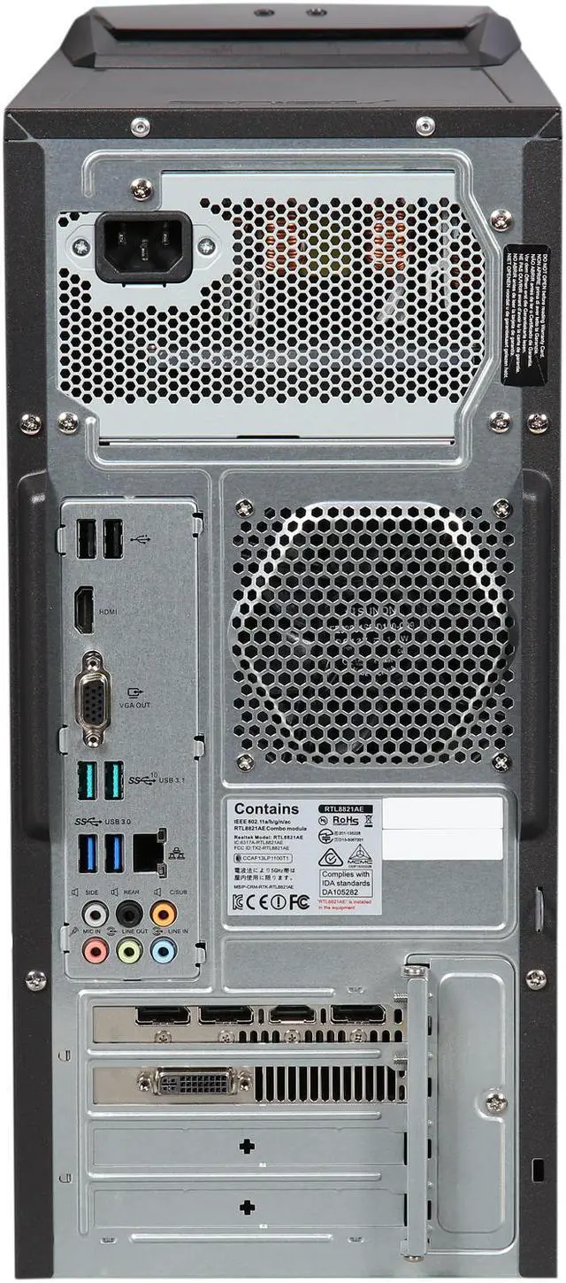 Alt view image 6 of 7 - ASUS Desktop Computer G11 Series G11CD-US008T Intel Core i7 6700 (3.4 GHz) 8 GB DDR4 1 TB HDD 8 GB SSD NVIDIA GeForce GTX 960 2 GB Windows 10 Home 64-Bit