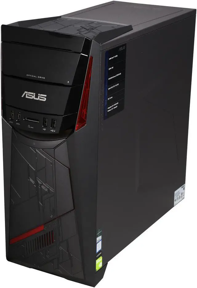 Alt view image 3 of 6 - ASUS Desktop Computer G11 Series G11CD-US007T Intel Core i7 6700 (3.4 GHz) 16 GB DDR4 2 TB HDD 8 GB SSD NVIDIA GeForce GTX 970 4 GB Windows 10 Home 64-Bit