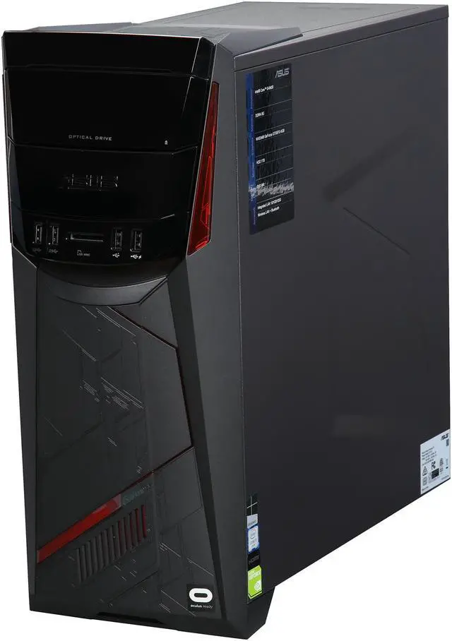 Alt view image 10 of 13 - ASUS Desktop Computer G11CD-WS51 Intel Core i5-6400 8GB DDR4 1TB HDD NVIDIA GeForce GTX 970 Windows 10 Home 64-Bit
