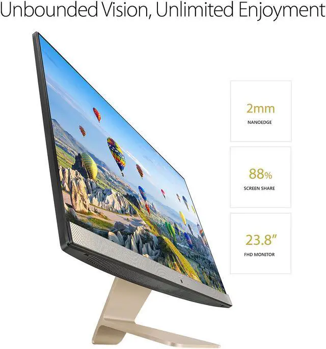 Alt view image 17 of 20 - ASUS Vivo V241 AiO All-in-One Desktop PC, 23.8" Full HD Touch Display, Intel Core i5 Processor, 8 GB DDR4 RAM, 1 TB HDD, Windows 10 Home, V241FA-DS501T