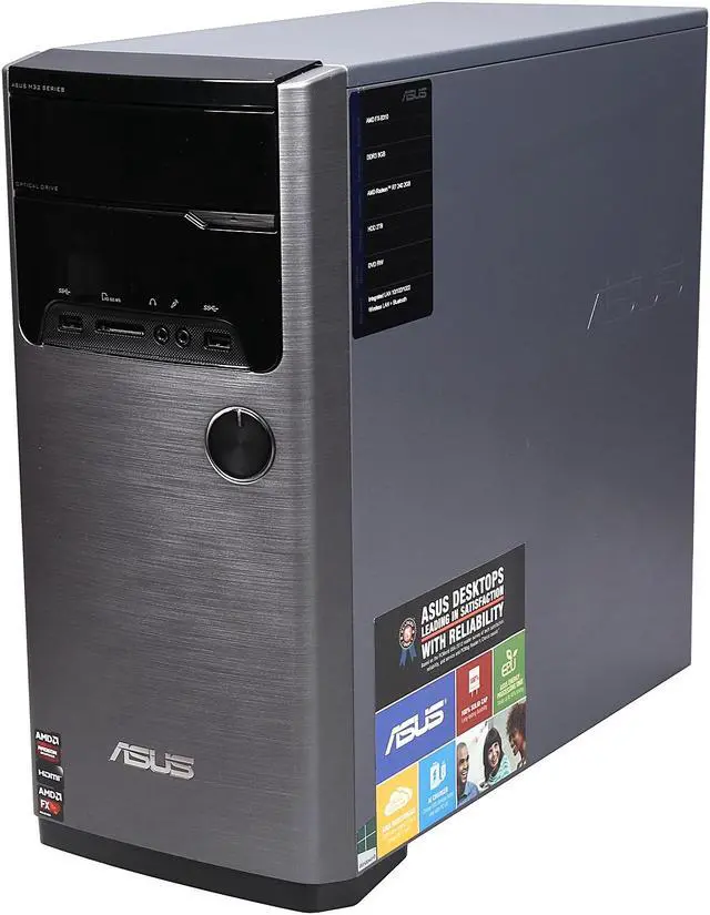 Alt view image 3 of 6 - ASUS Desktop PC M32BC-B01 AMD FX-Series FX-8310 8 GB 2TB HDD AMD Radeon R7 240 Windows 8.1