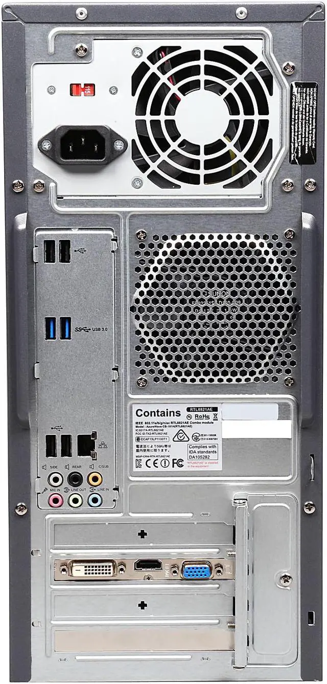 Alt view image 5 of 6 - ASUS Desktop PC M32BC-B01 AMD FX-Series FX-8310 8 GB 2TB HDD AMD Radeon R7 240 Windows 8.1