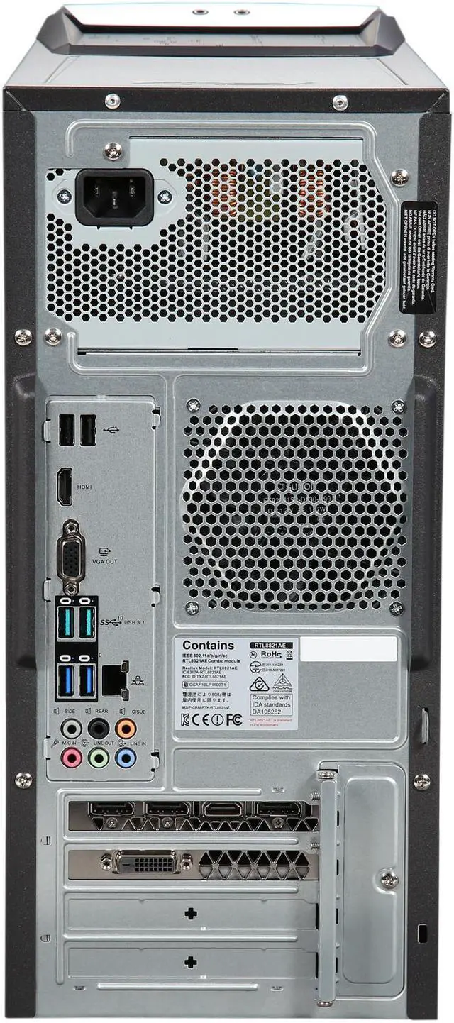 Alt view image 6 of 6 - ASUS Core i5 Performance Gaming Desktop [G11CD-WB51] GeForce GTX 1070, 8 GB 2133 MHz DDR4, 1 TB HDD, Intel Core i5-6400 Quad Core 2.7 GHz processor, VR Ready