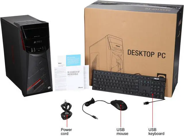 Alt view image 7 of 6 - ASUS Core i5 Performance Gaming Desktop [G11CD-WB51] GeForce GTX 1070, 8 GB 2133 MHz DDR4, 1 TB HDD, Intel Core i5-6400 Quad Core 2.7 GHz processor, VR Ready