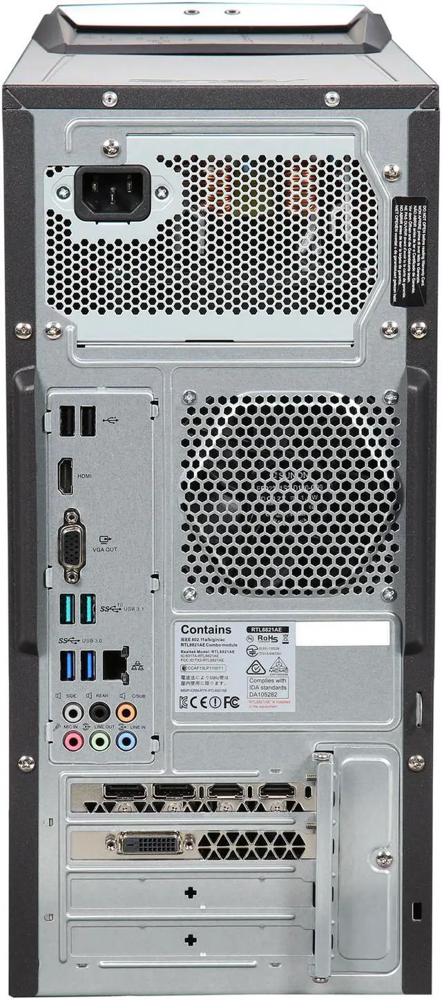 Alt view image 5 of 6 - ASUS G11CD-EH51-GTX1060 VR Ready Gaming Desktop, Intel Core i5-6400, 8 GB DDR4, 6 GB GDDR5, 1 TB Windows 10, Black