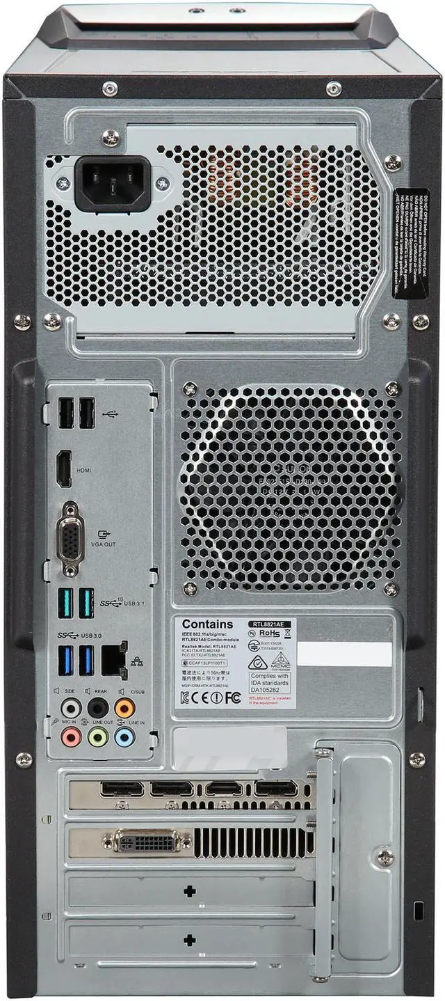 Alt view image 5 of 6 - ASUS Desktop PC G11CD-US007T Intel Core i7-6700 16GB DDR4 2TB HDD 8GB SSD NVIDIA GeForce GTX 970 Windows 10 Home 64-Bit