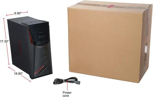 Alt view image 6 of 6 - ASUS Desktop PC G11CD-US007T Intel Core i7-6700 16GB DDR4 2TB HDD 8GB SSD NVIDIA GeForce GTX 970 Windows 10 Home 64-Bit