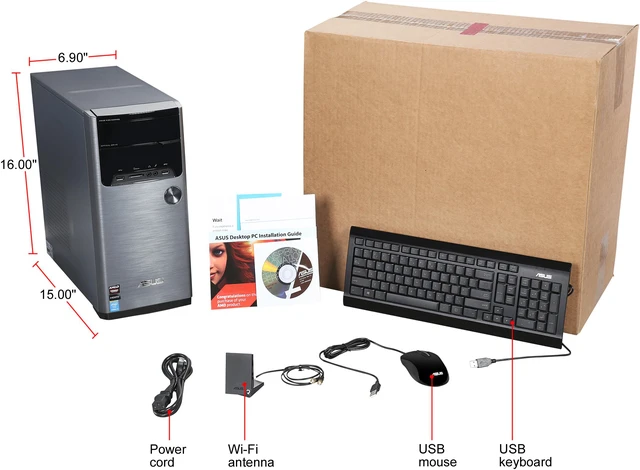 Open Box: ASUS Desktop PC M32AD-US005T Intel Core i7-4790 12GB DDR3 1TB ...