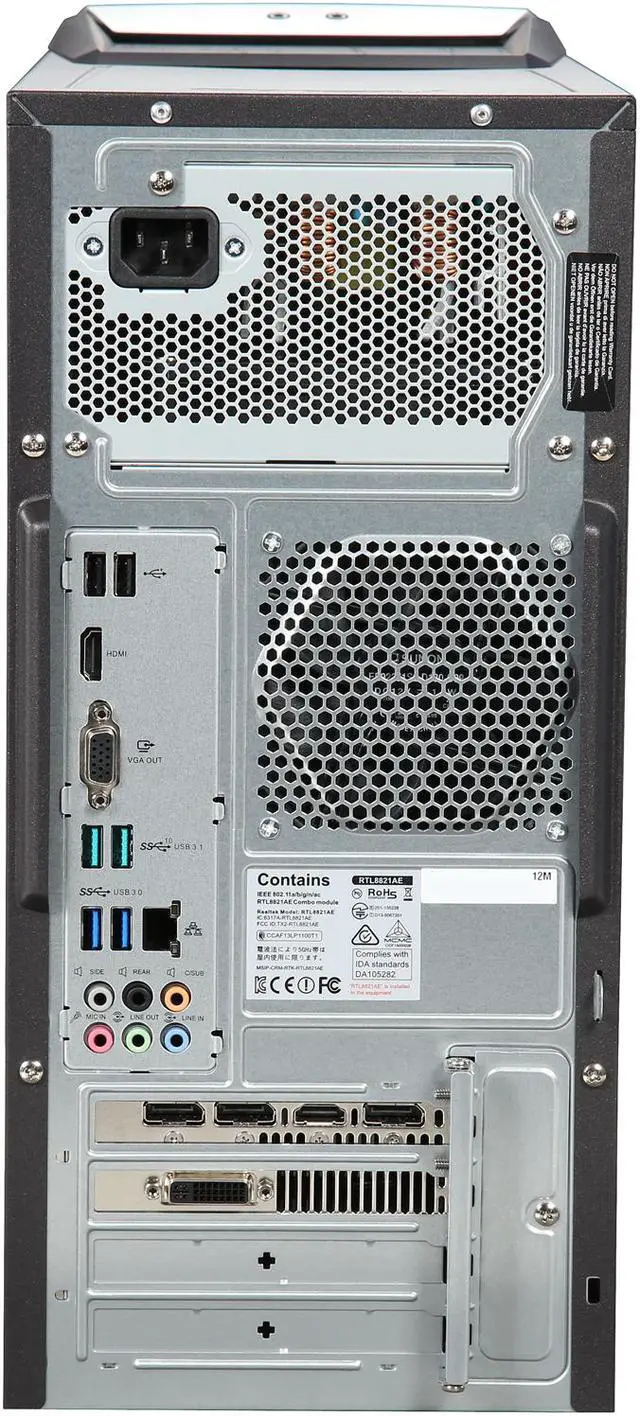 Alt view image 6 of 6 - ASUS G11CD-EB71 GeForce GTX 960, Core i7 Performance Gaming Desktop,16 GB DDR4, 1 TB HDD, Intel Core i7-6700 3.4 GHz Processor, Windows 10