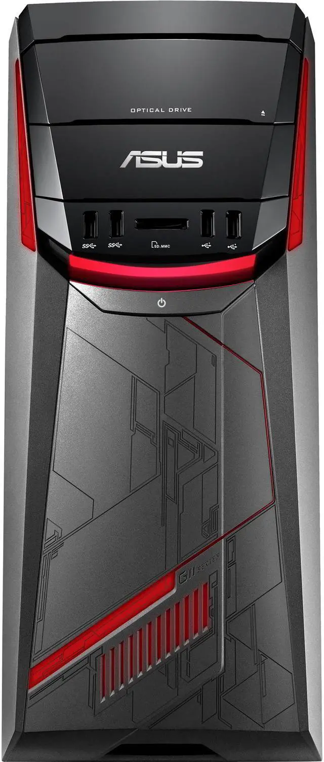 Main image of ASUS G11CD Gaming Desktop, Intel Core i5 Processor, GeForce GTX 1060 6 GB GDDR5, 1 TB 7200 RPM HDD, 8 GB DDR4 RAM, Customizable RGB Lighting, Mid Tower, Windows 10 Pre-installed